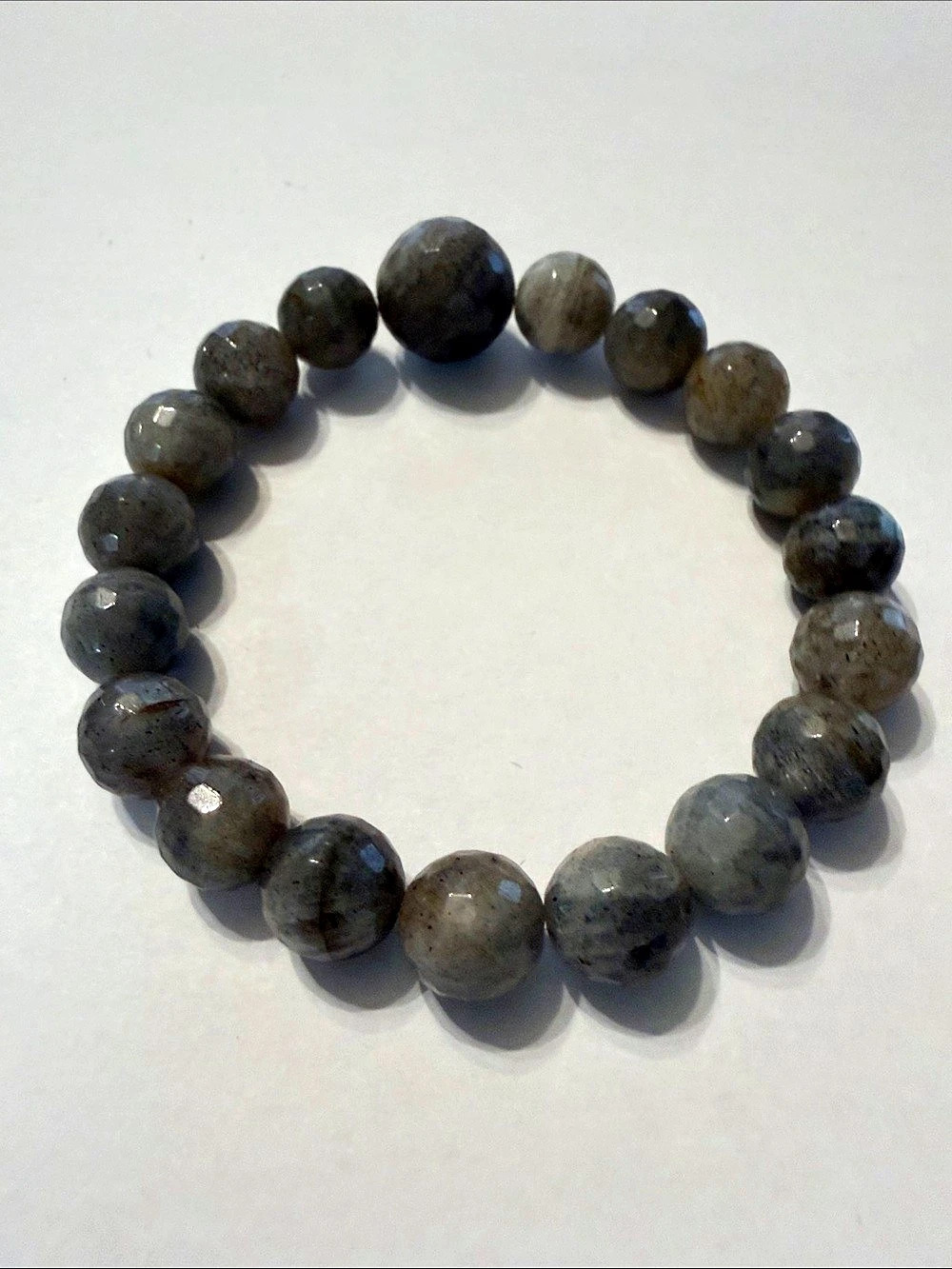 Beaded Bracelet gray labradorite